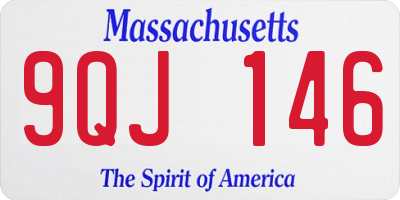 MA license plate 9QJ146