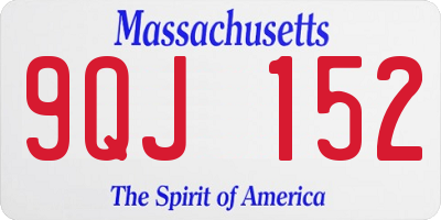 MA license plate 9QJ152