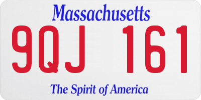MA license plate 9QJ161