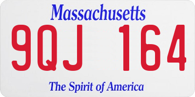MA license plate 9QJ164