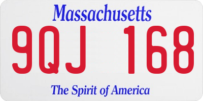 MA license plate 9QJ168