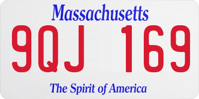 MA license plate 9QJ169