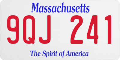 MA license plate 9QJ241