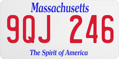 MA license plate 9QJ246