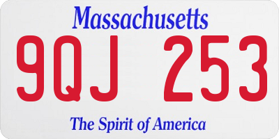 MA license plate 9QJ253