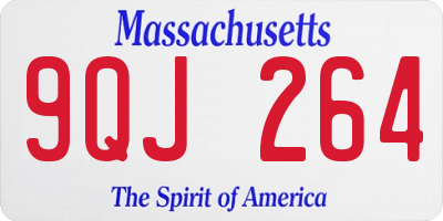 MA license plate 9QJ264