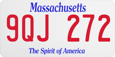 MA license plate 9QJ272