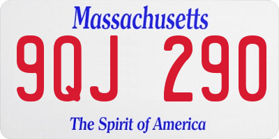 MA license plate 9QJ290