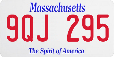 MA license plate 9QJ295