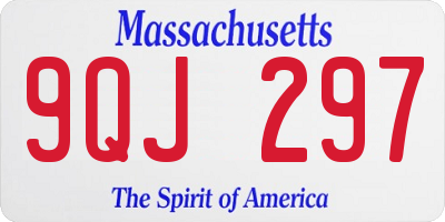 MA license plate 9QJ297