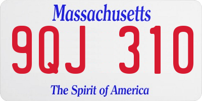 MA license plate 9QJ310
