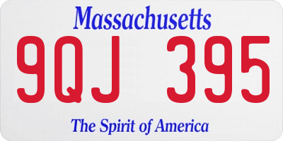 MA license plate 9QJ395