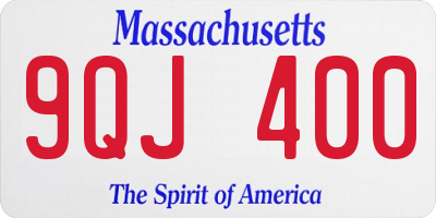 MA license plate 9QJ400