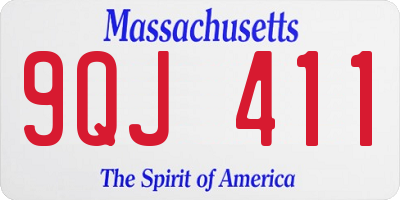 MA license plate 9QJ411