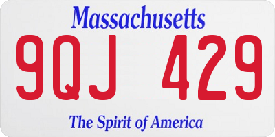 MA license plate 9QJ429