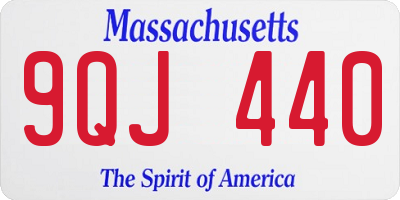 MA license plate 9QJ440