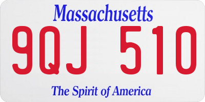 MA license plate 9QJ510