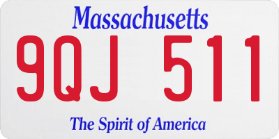 MA license plate 9QJ511