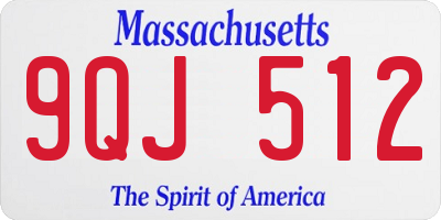 MA license plate 9QJ512