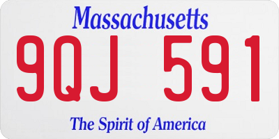 MA license plate 9QJ591