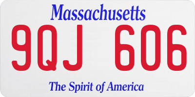 MA license plate 9QJ606
