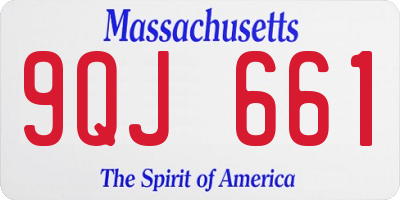 MA license plate 9QJ661
