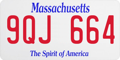 MA license plate 9QJ664