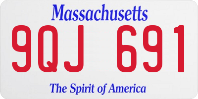 MA license plate 9QJ691
