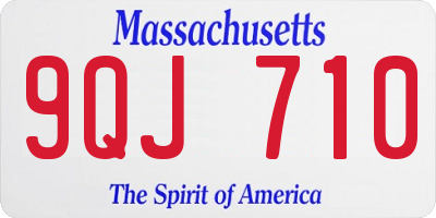 MA license plate 9QJ710