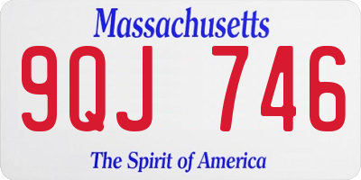 MA license plate 9QJ746