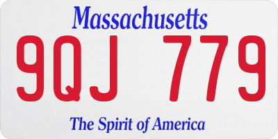 MA license plate 9QJ779