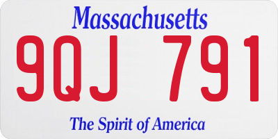 MA license plate 9QJ791