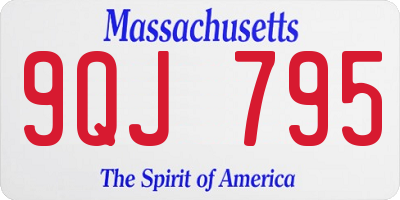 MA license plate 9QJ795
