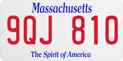 MA license plate 9QJ810