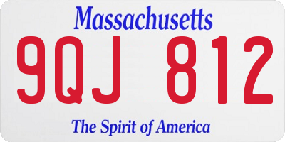 MA license plate 9QJ812