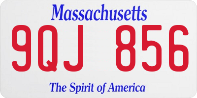 MA license plate 9QJ856