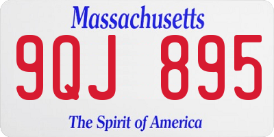 MA license plate 9QJ895
