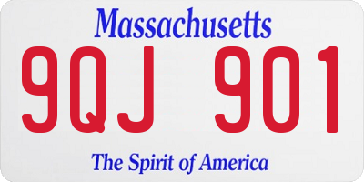 MA license plate 9QJ901