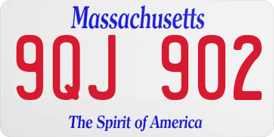 MA license plate 9QJ902
