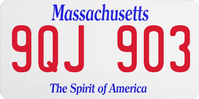 MA license plate 9QJ903