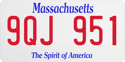 MA license plate 9QJ951
