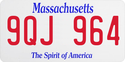 MA license plate 9QJ964
