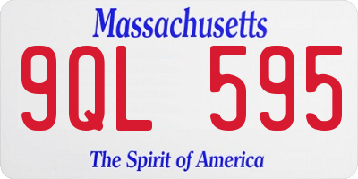 MA license plate 9QL595