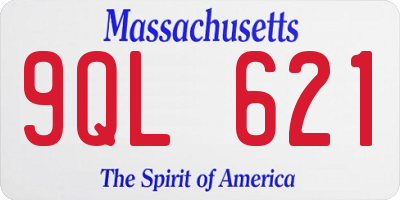 MA license plate 9QL621