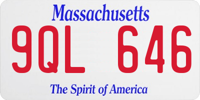 MA license plate 9QL646