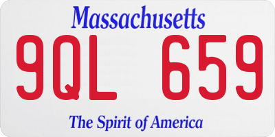 MA license plate 9QL659