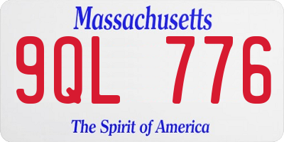 MA license plate 9QL776
