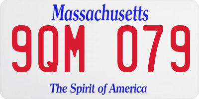 MA license plate 9QM079