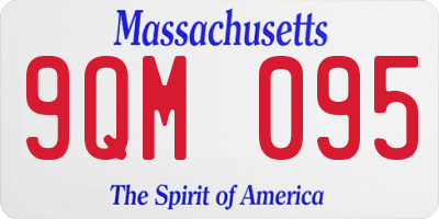 MA license plate 9QM095