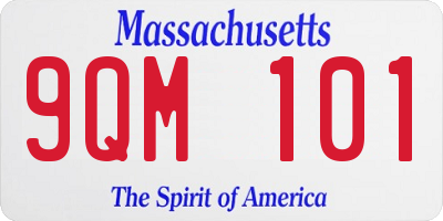 MA license plate 9QM101